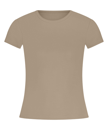 Pyjamas Top Rib Essential, Beige