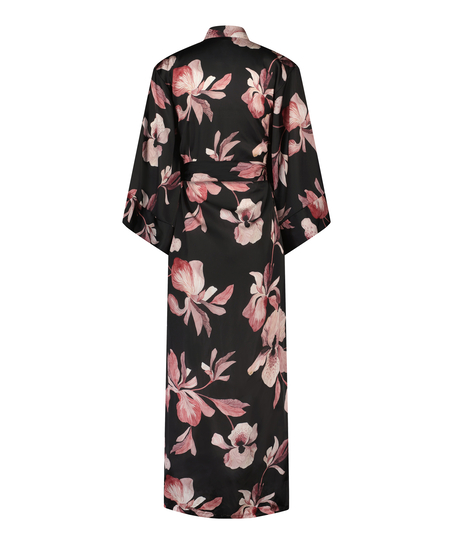 Kimono satin Bloom, Sort