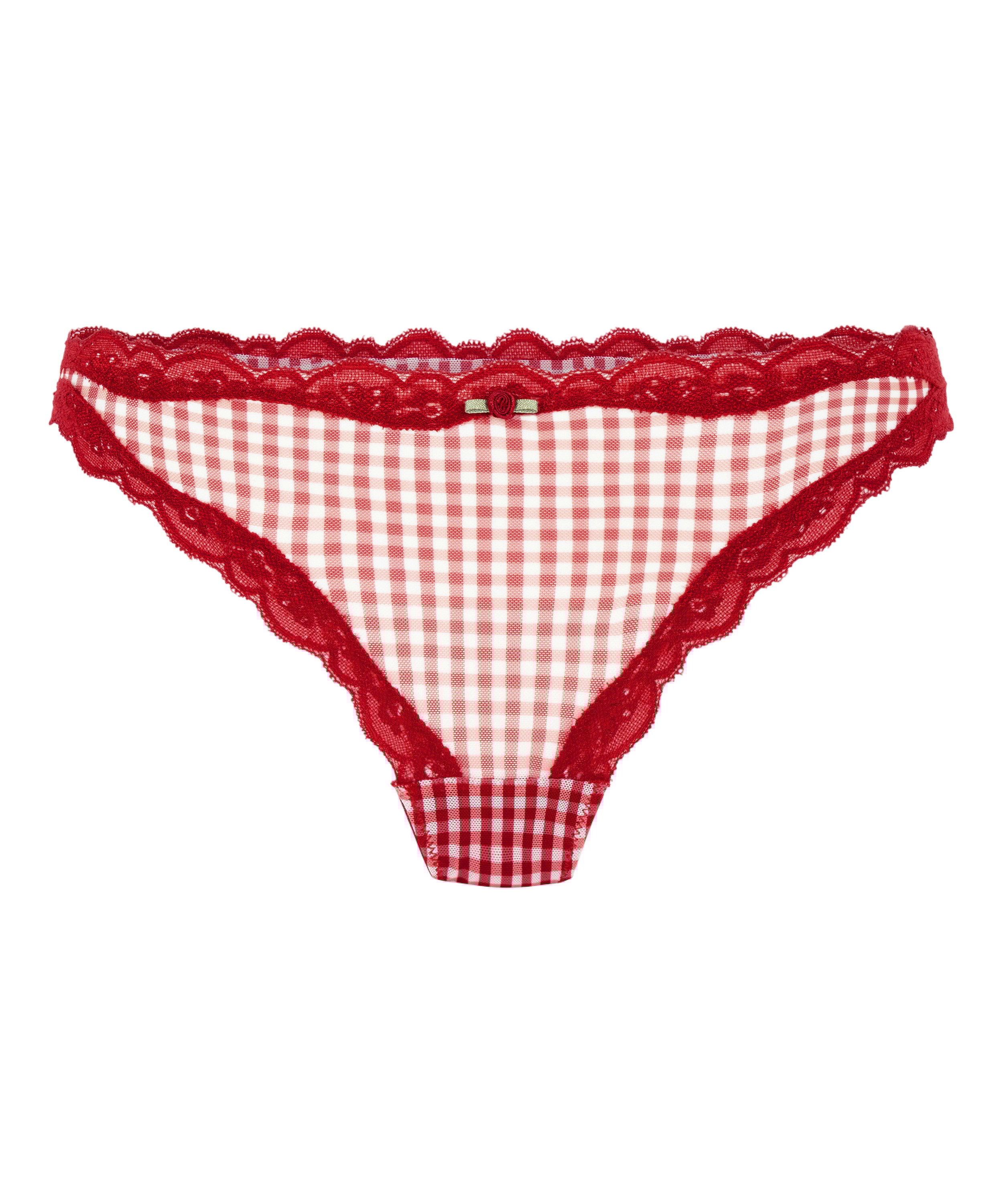 Liz G-streng med h&oslash;j benudsk&aelig;ring, R&oslash;d, main