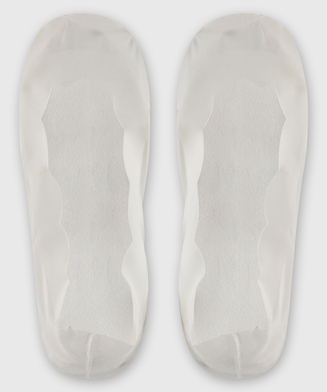 2 par usynlige sokker Scallop, hvid