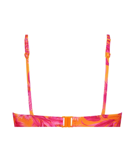 Ikke-formstøbt bikinitop med bøjle Tulum, pink