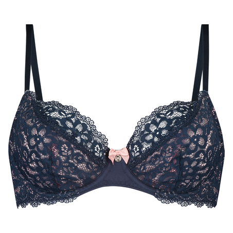 Ikke-formstøbt bøjle-bh Marine, Blå