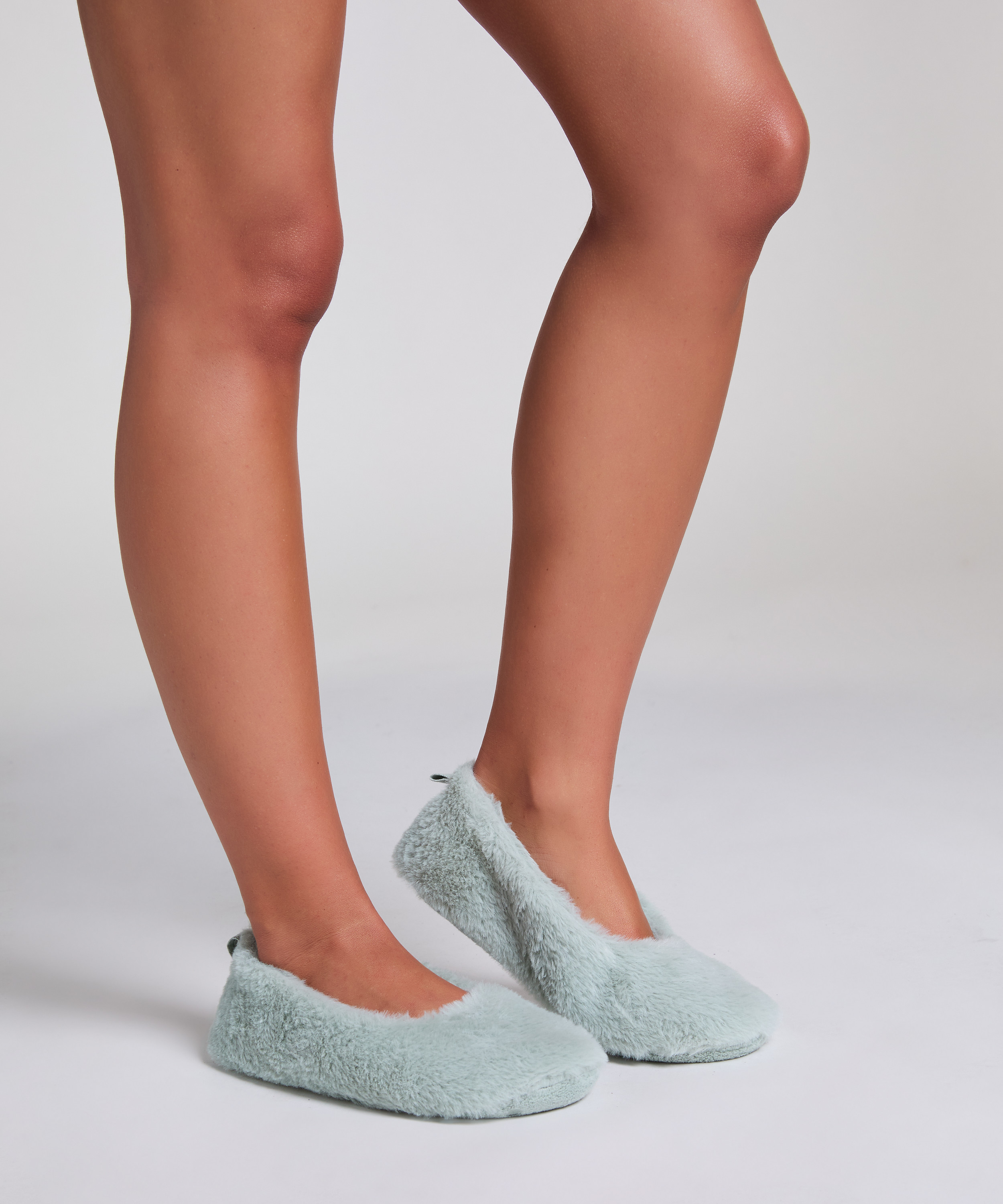 Ballerina i immiteret pels, grøn, main