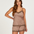 Velours Lace shorts, Brun