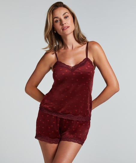 Cami top Velours Lace, Lilla