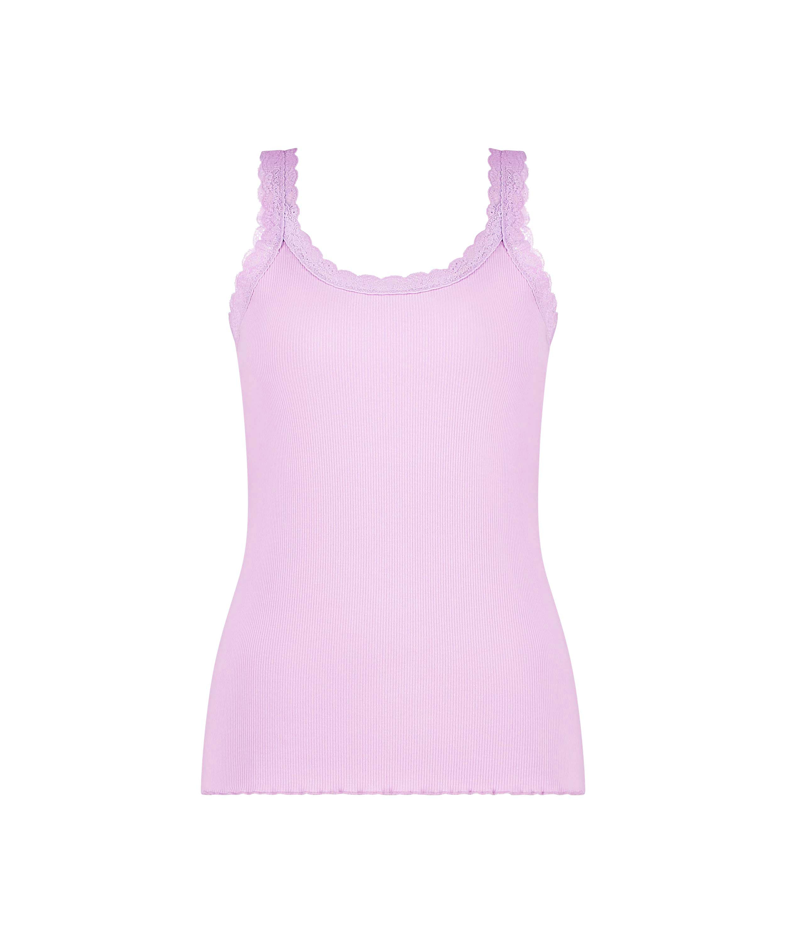 Singlet Rib Lace, Lilla, main
