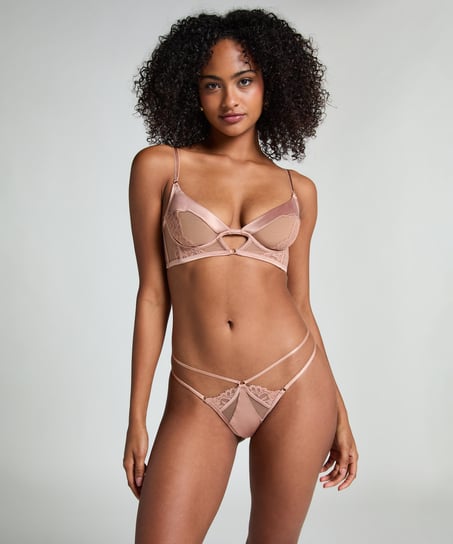 Brasiliansk trusse bundløs Nisha, Beige