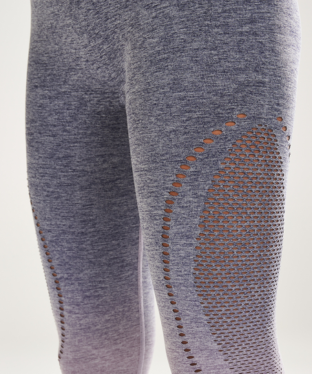 HKMX High waisted sportlegging roundknit ombre, bl&aring;