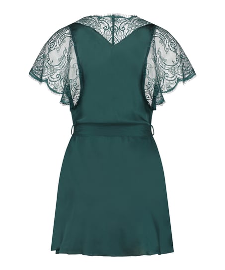 Kimono satin Coco, Gr&oslash;n