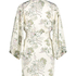 Kimono satin print, hvid