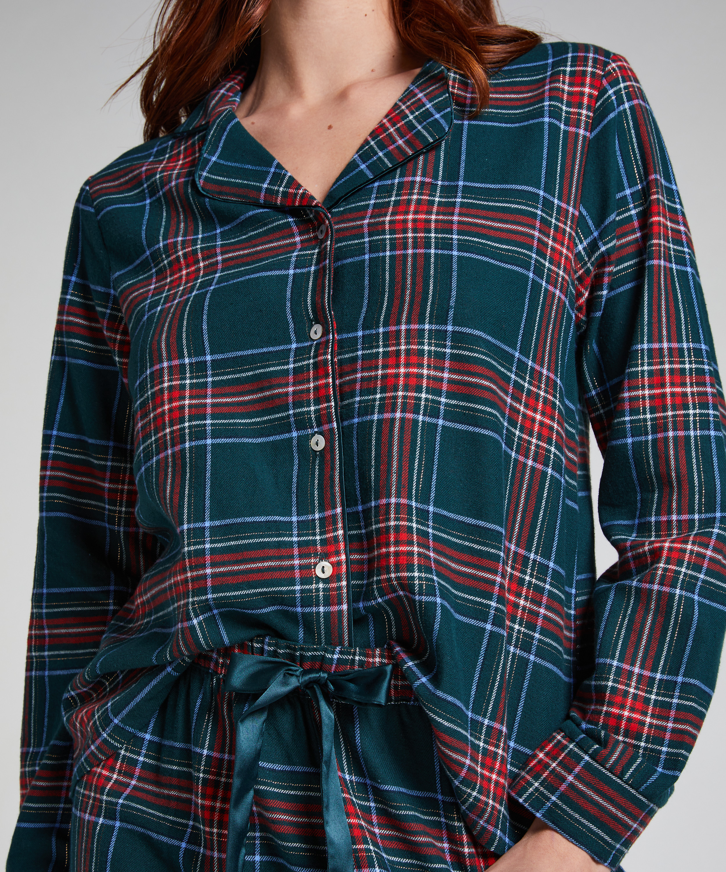 Pyjamassæt Flannel, Grøn, main