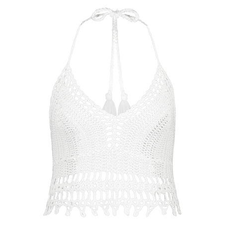 Crochet croptop, Hvid