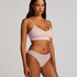 Stripe Mesh usynlig g-streng, pink