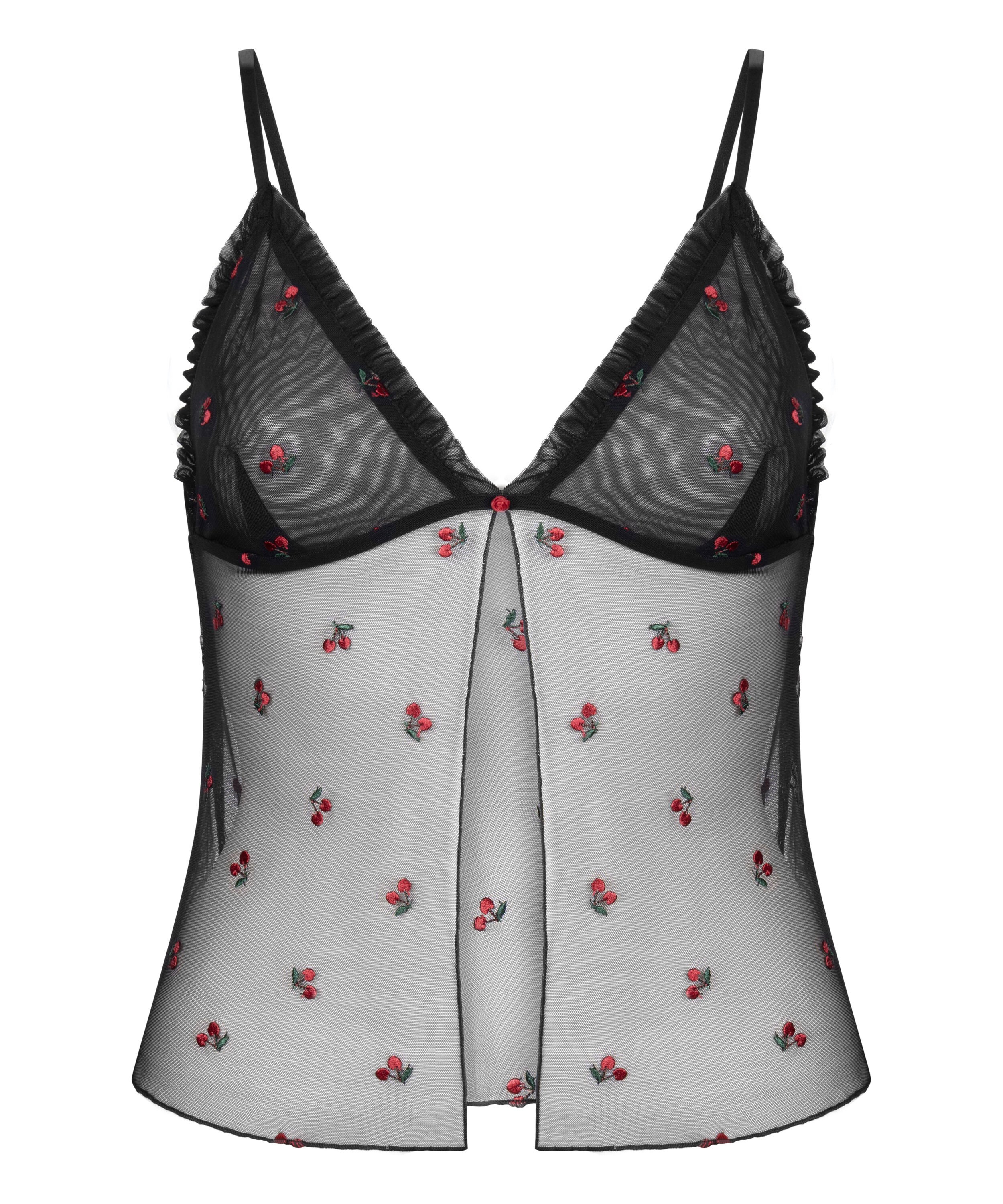 Chelsey cami i mesh, Sort