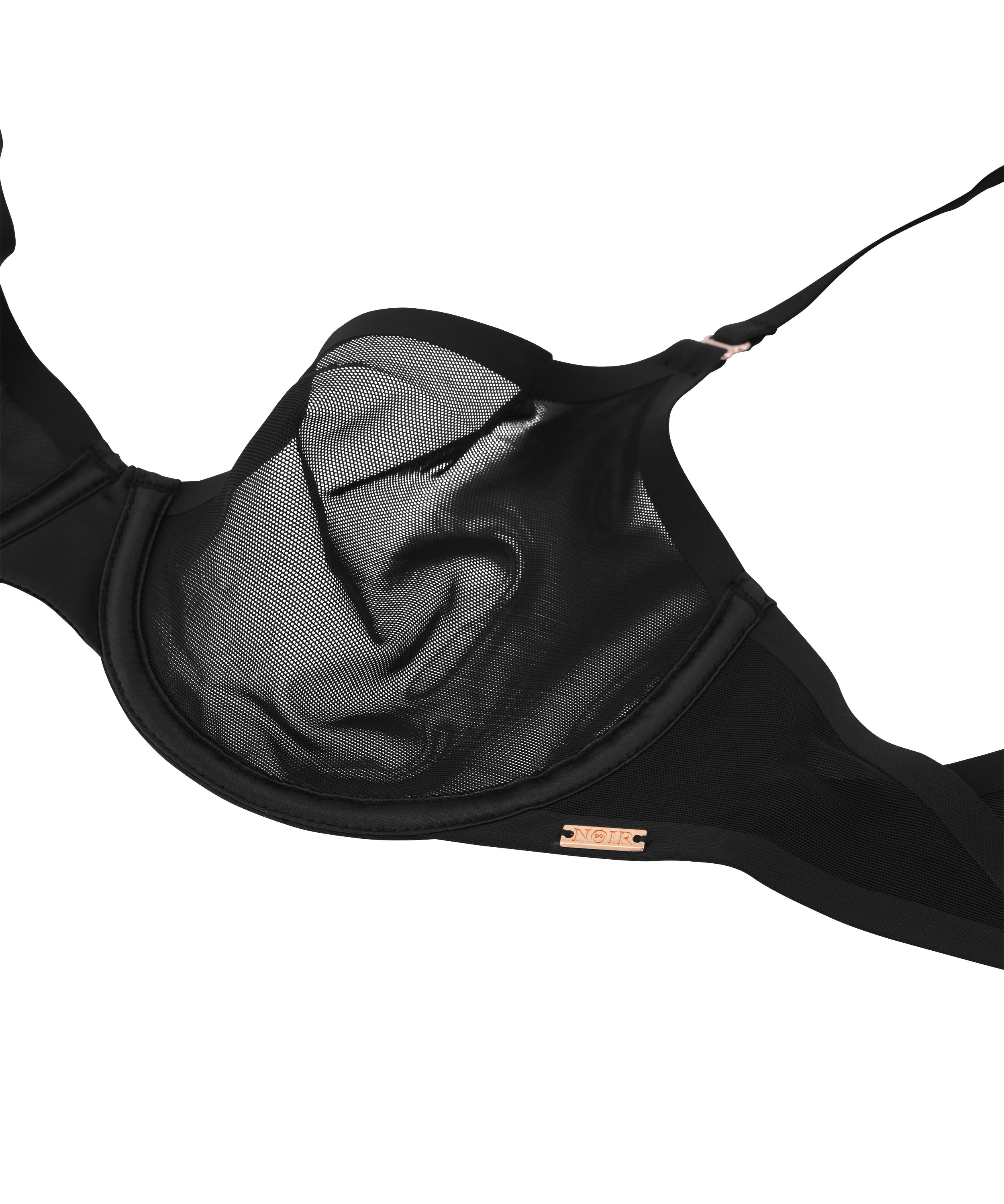 Ikke-formstøbt bøjle-bh Essential, Sort, main