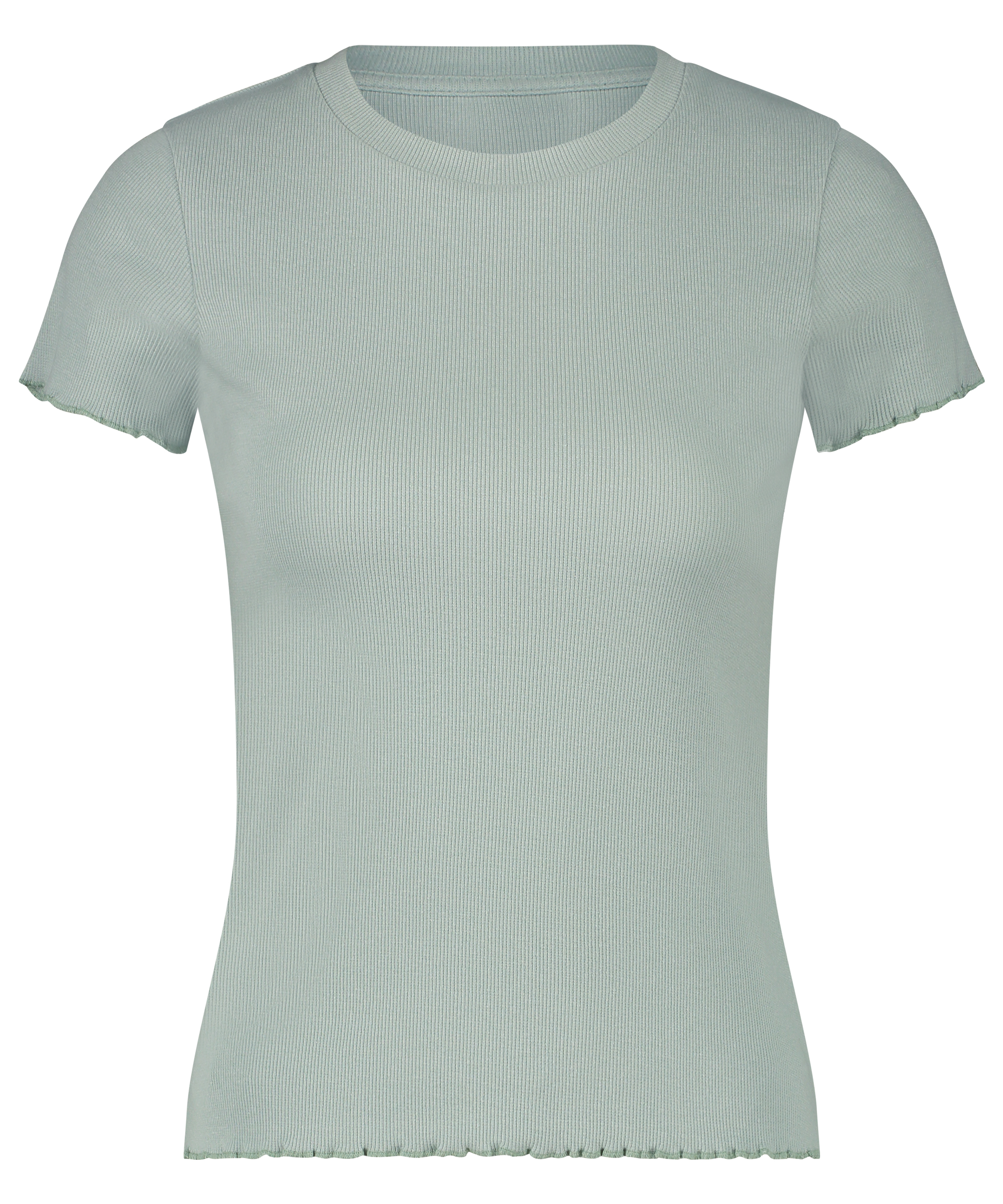 Kort&aelig;rmet bluse i bomuld, Gr&oslash;n, main