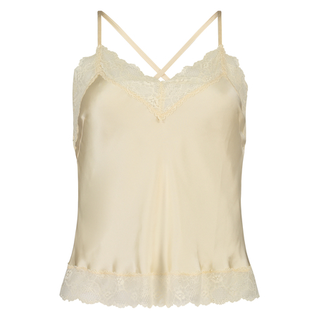 Camitop Satin Lace, Beige
