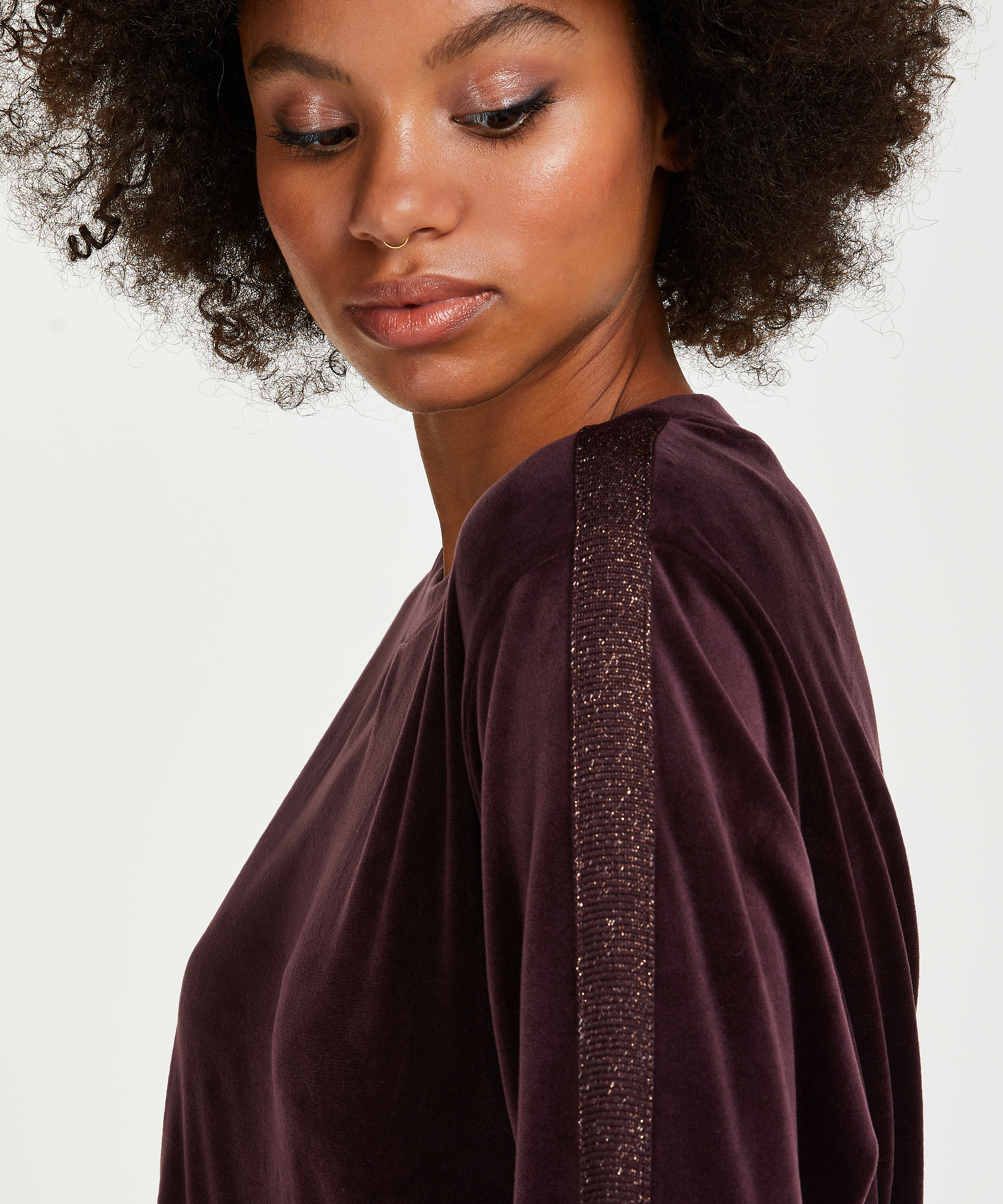 Top Velour Shimmer, Lilla, main