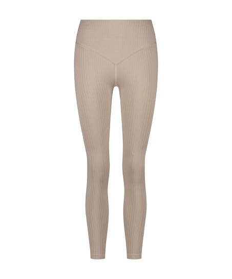 HKMX High waisted sømløse sportsleggings, Beige