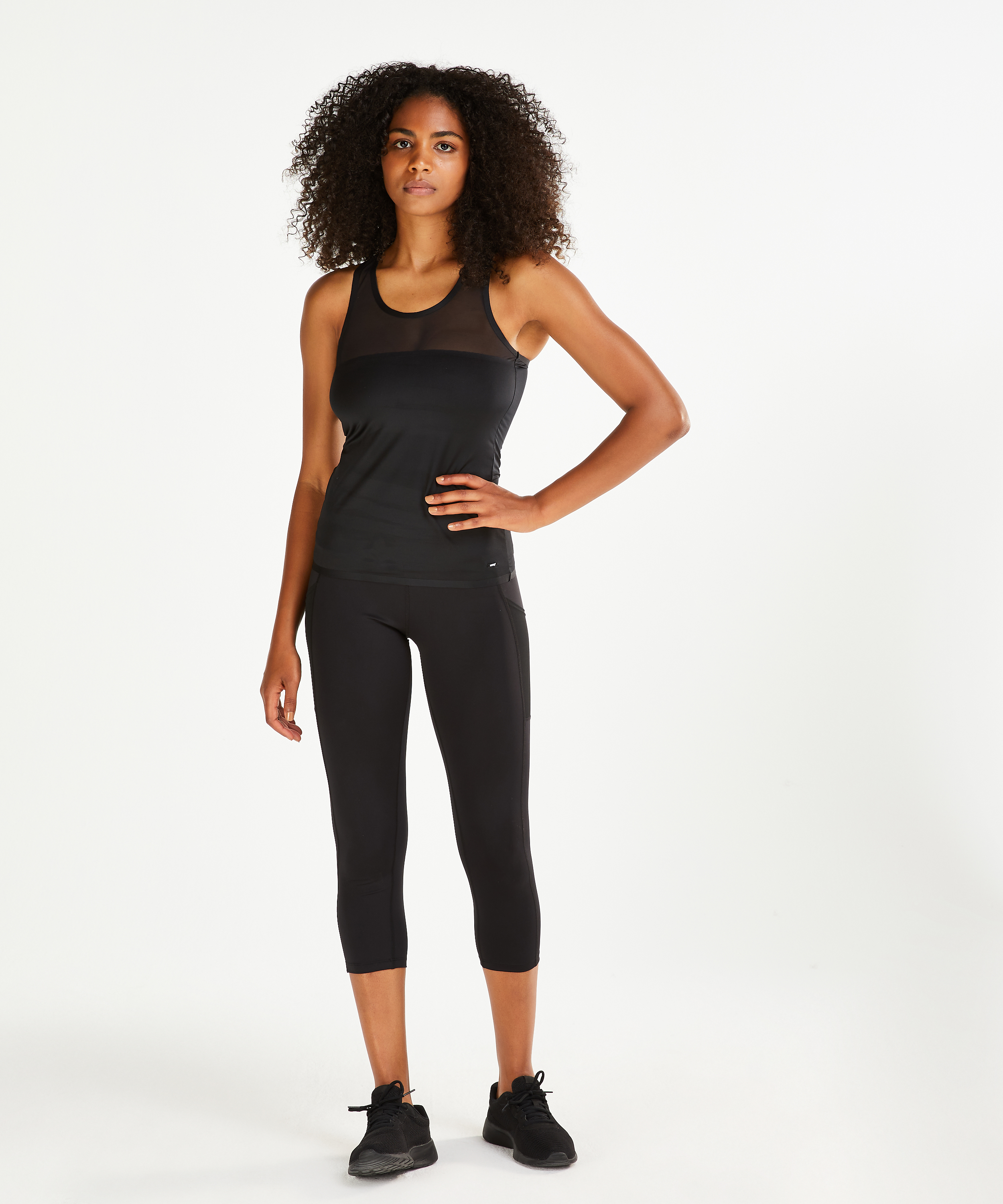 HKMX Tank top Bonded mesh, Sort, main