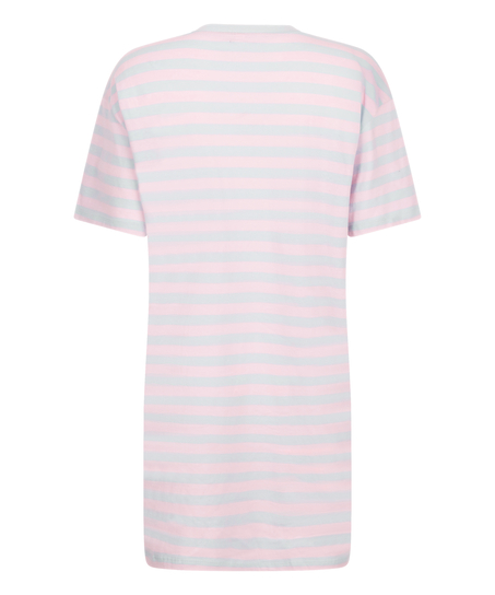 natkjole med rund hals, Blå