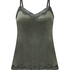 Cami top Velours Lace, Gr&oslash;n