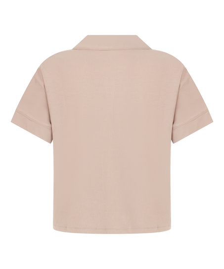 Kortærmet jerseyjakke Essential, Beige