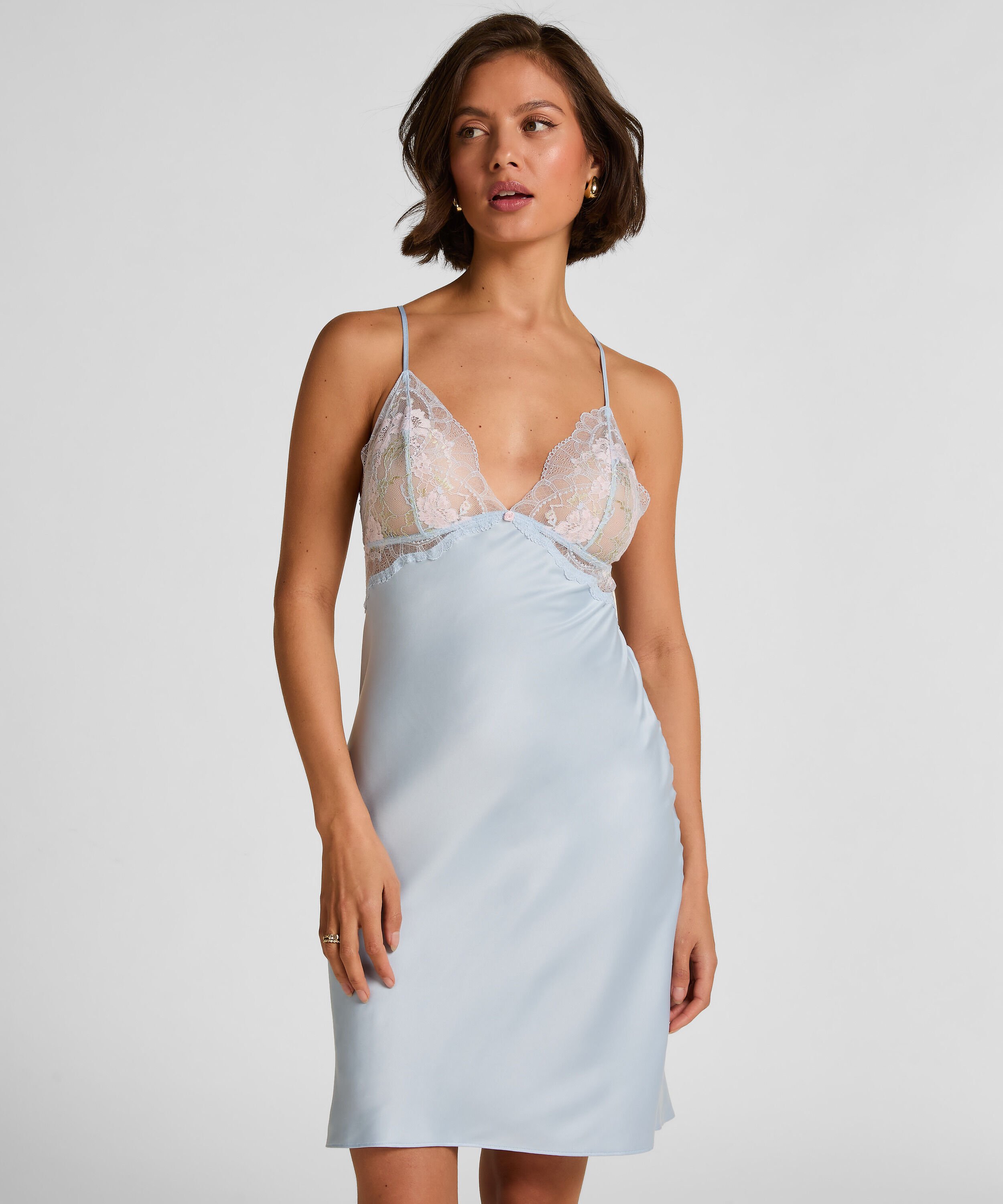 Miri Satin Natskjole, Blå