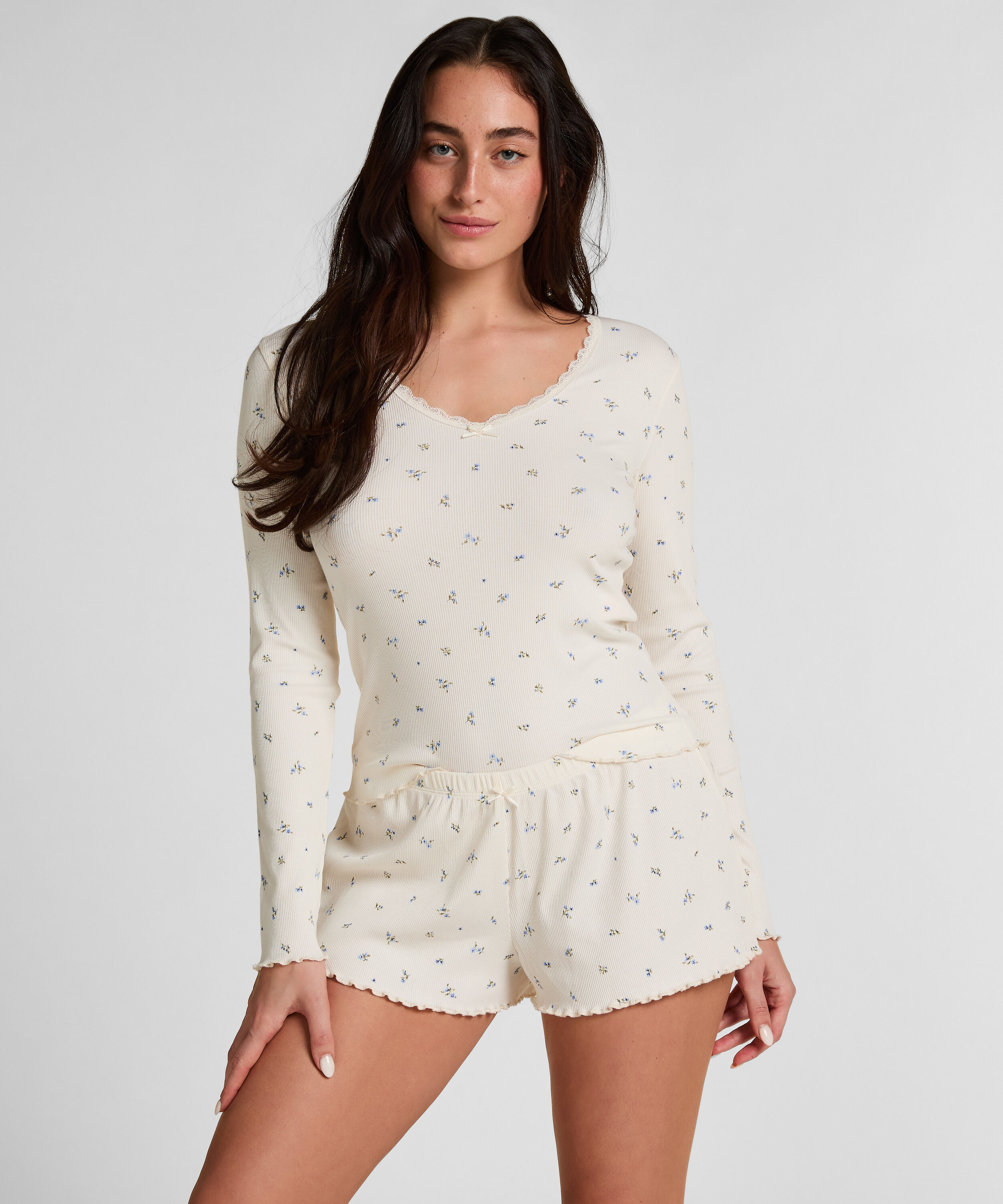 Pyjamas Sæt Daisy, Hvid