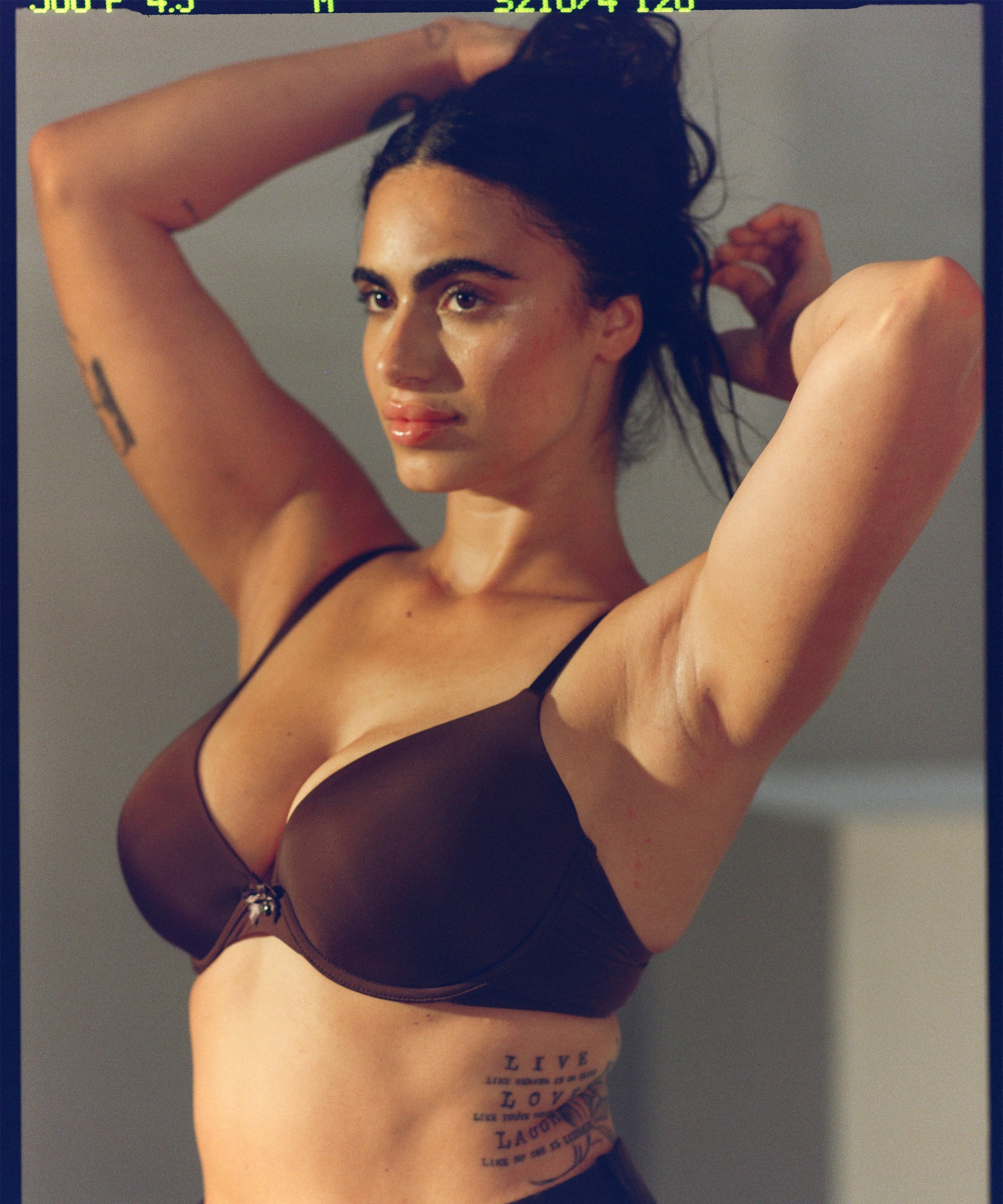 Formstøbt bøjle-bh Plunge, Brun, main