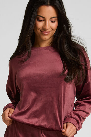 Hunkemöller Velourtop rød