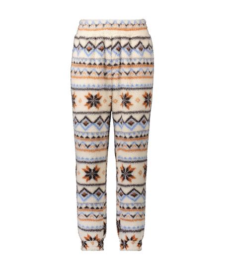 Joggingbukser Fleece, Hvid