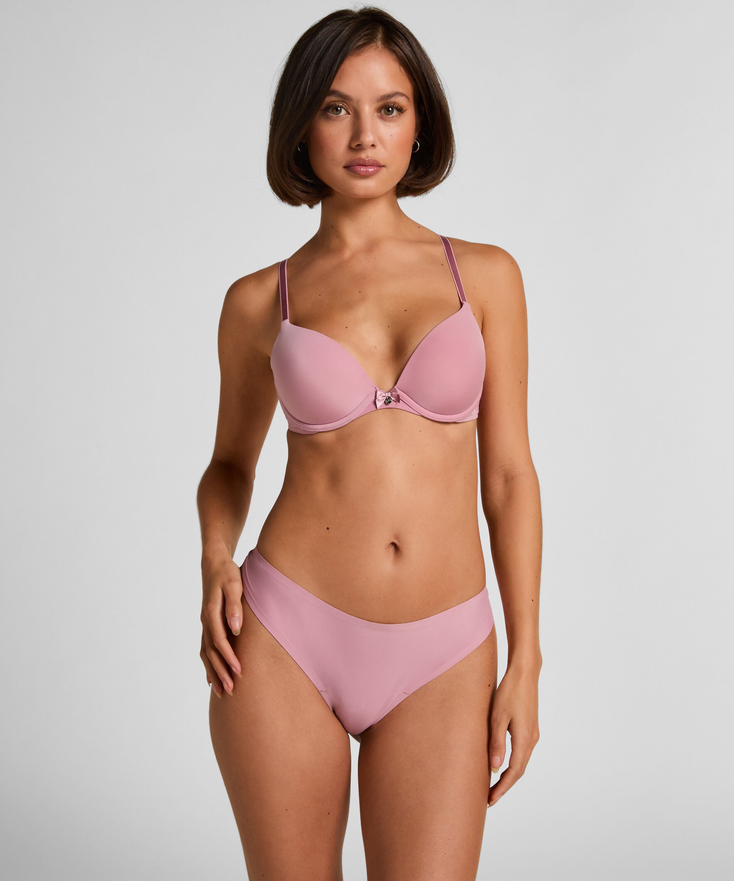 Usynlig g-streng Lace Back, Lyserød