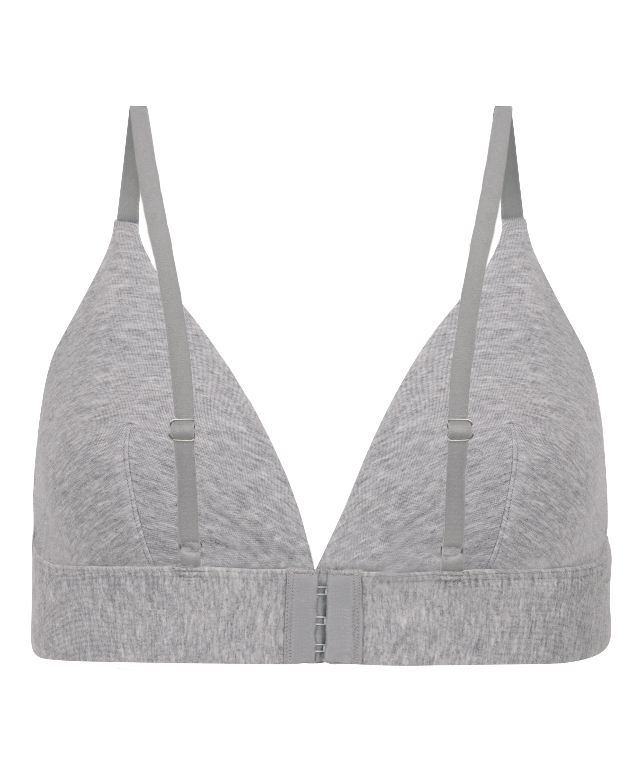 Bralette i bomuld, Grå, main