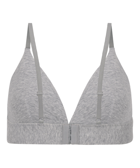 Bralette i bomuld, Grå