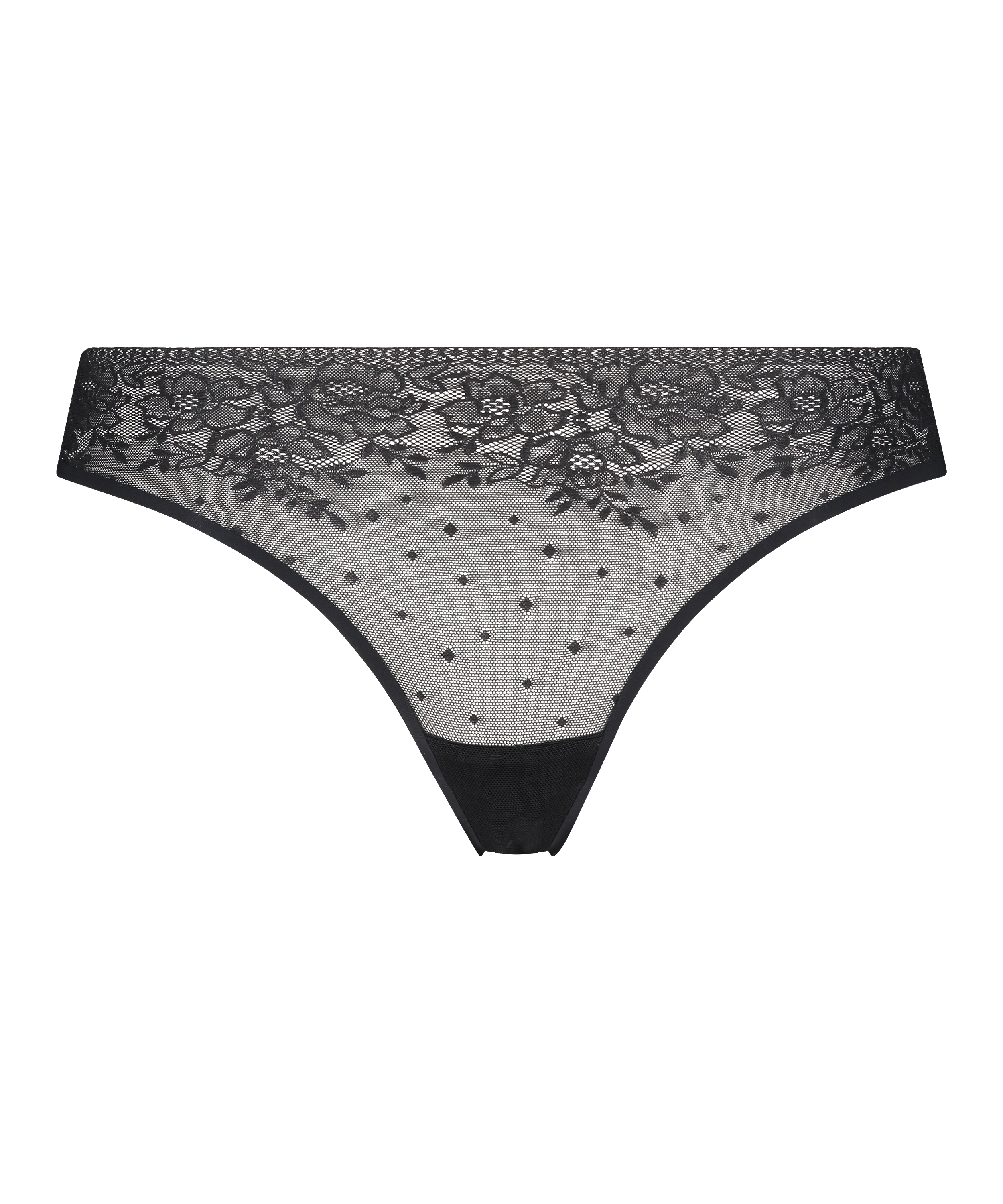 Invisible g-streng Allover Lace, sort, main