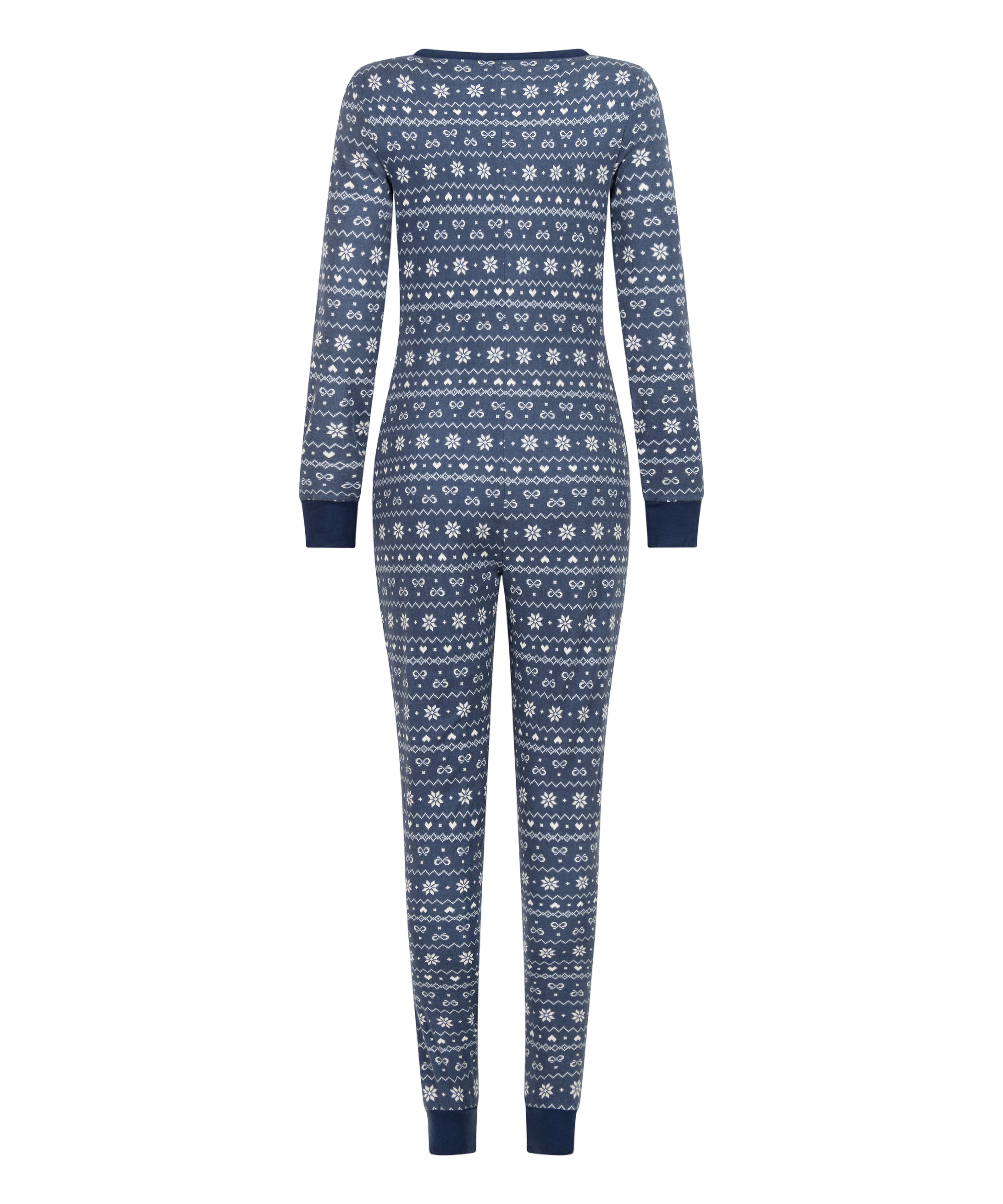 Fairisle Onesie-jumpsuit jersey, Bl&aring;, main