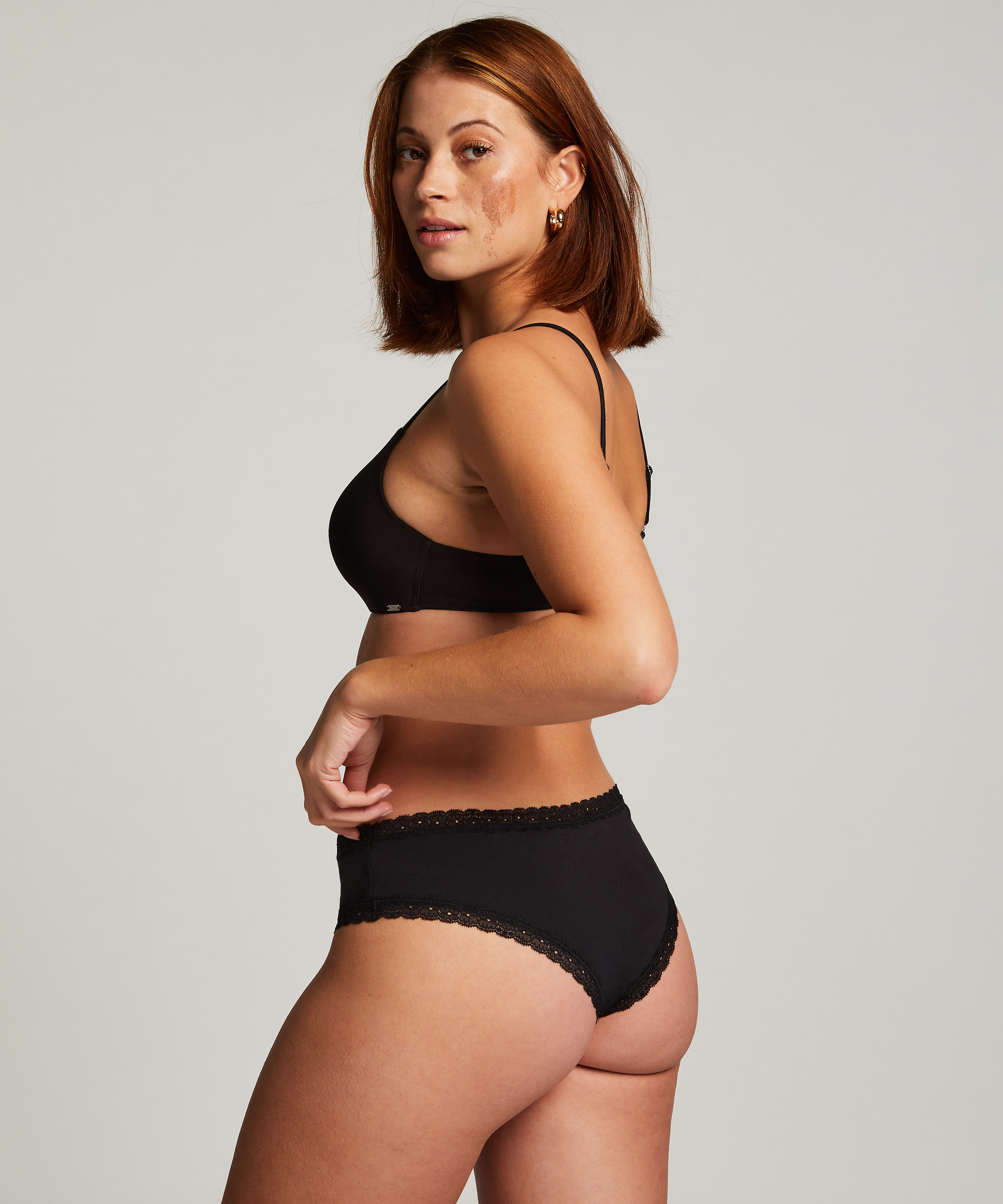 3-pak brasiliansk short-trusse bomuld Georgia, Sort, main