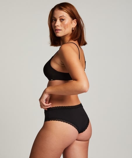 3-pak brasiliansk short-trusse bomuld Georgia, Sort