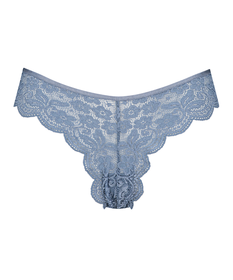 High leg brasiliansk trusse, blå