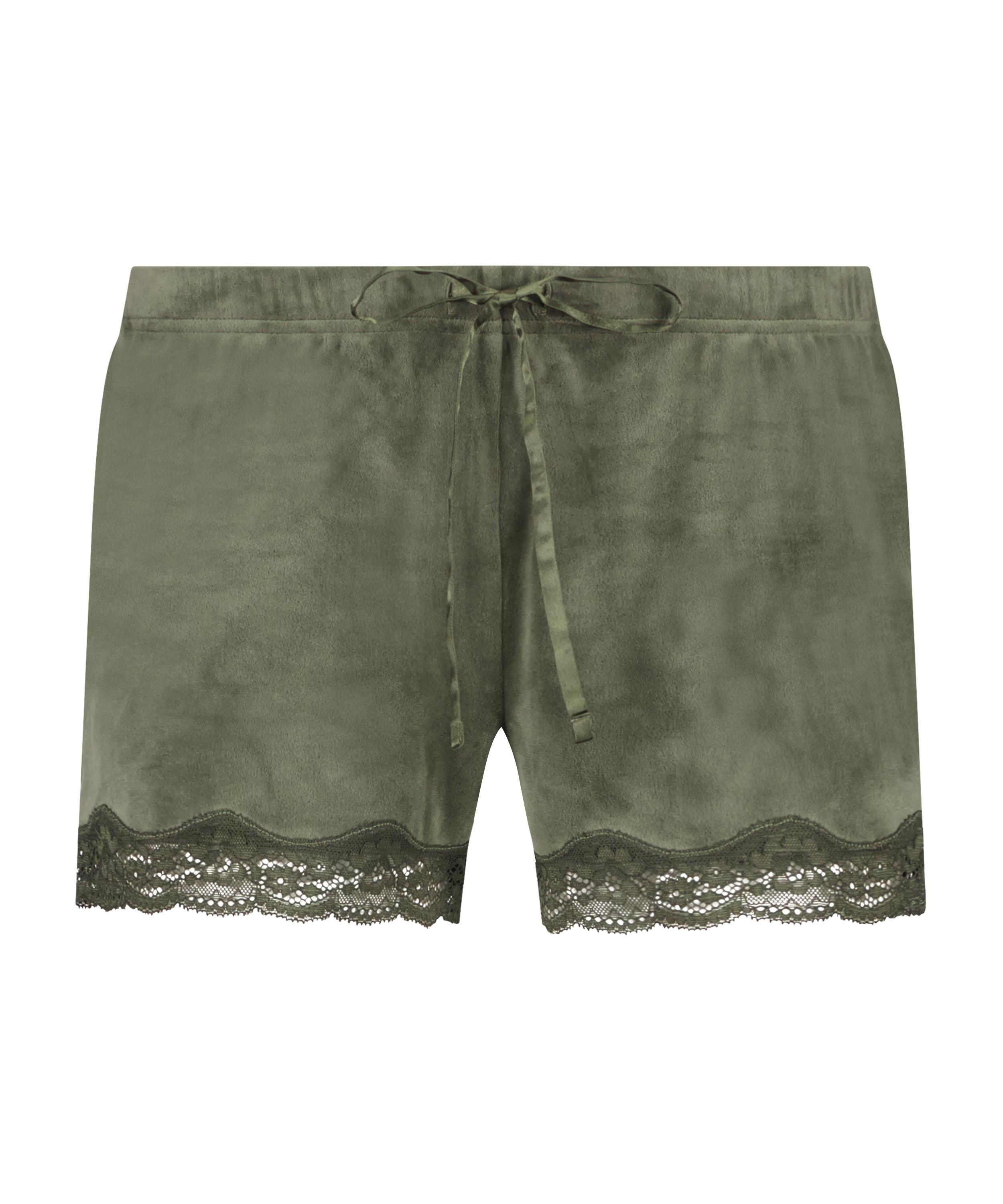 Shorts velour Lace, Grøn, main