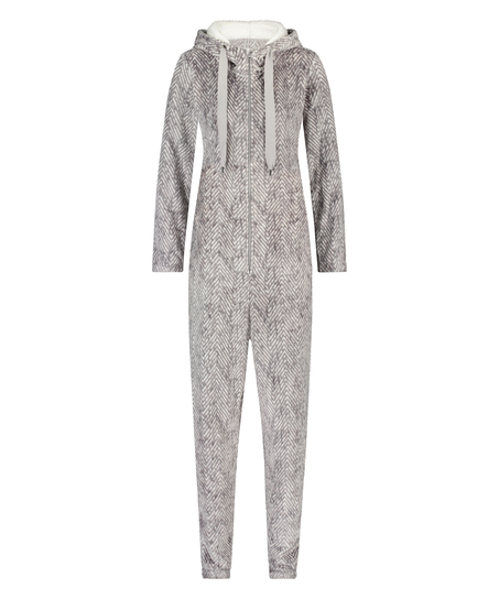 Onesie Flannel fleece, Grå