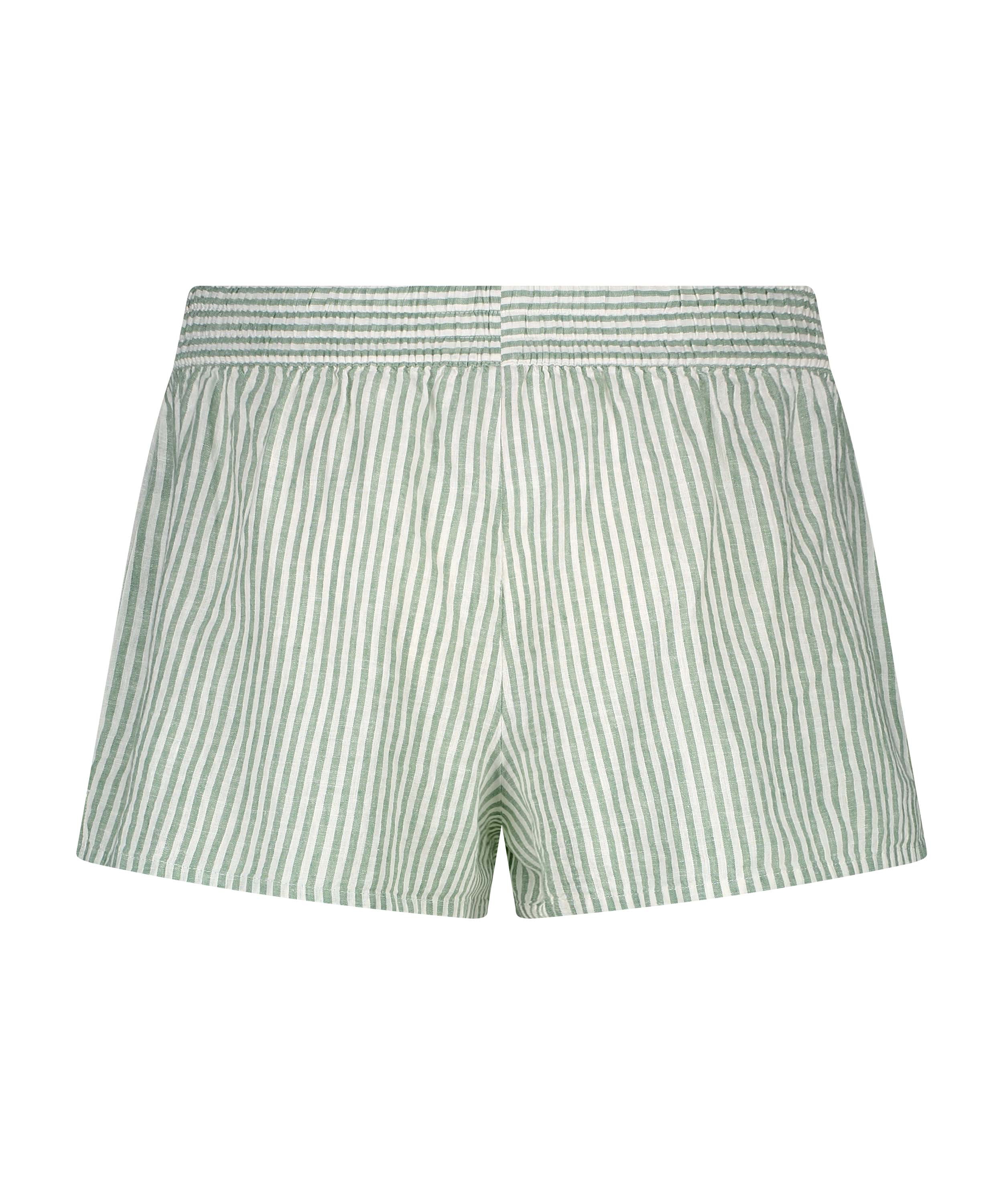Pyjamas shorts Linned, grøn, main