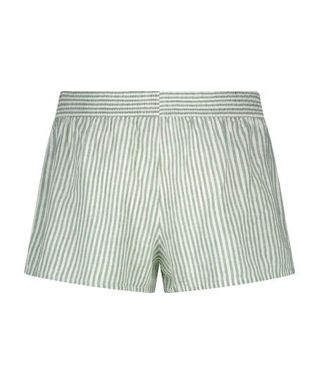 Pyjamas shorts Linned, grøn