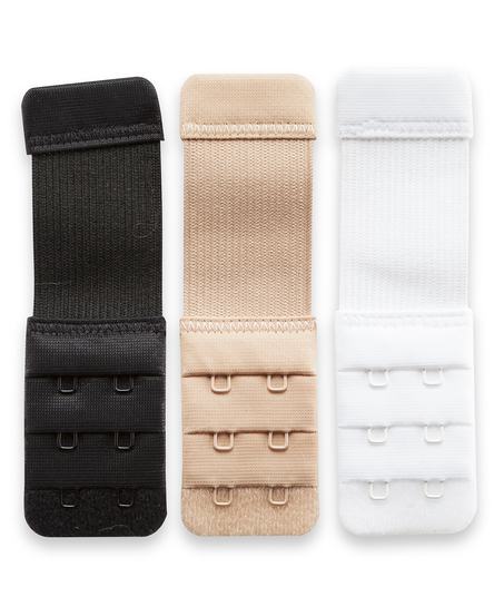 3-pak bh-forlængere, Hvid