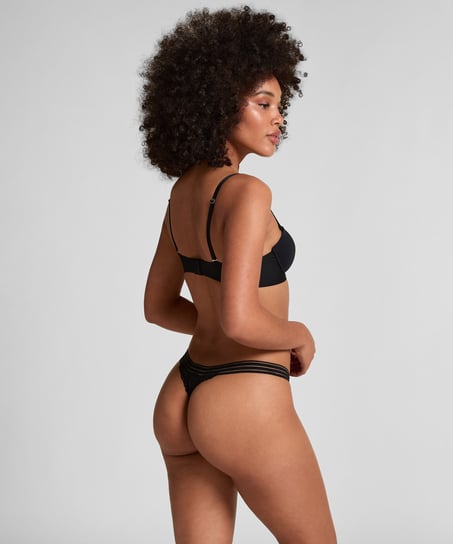 Formstøbt stropløs bøjle-bh Jane, Sort