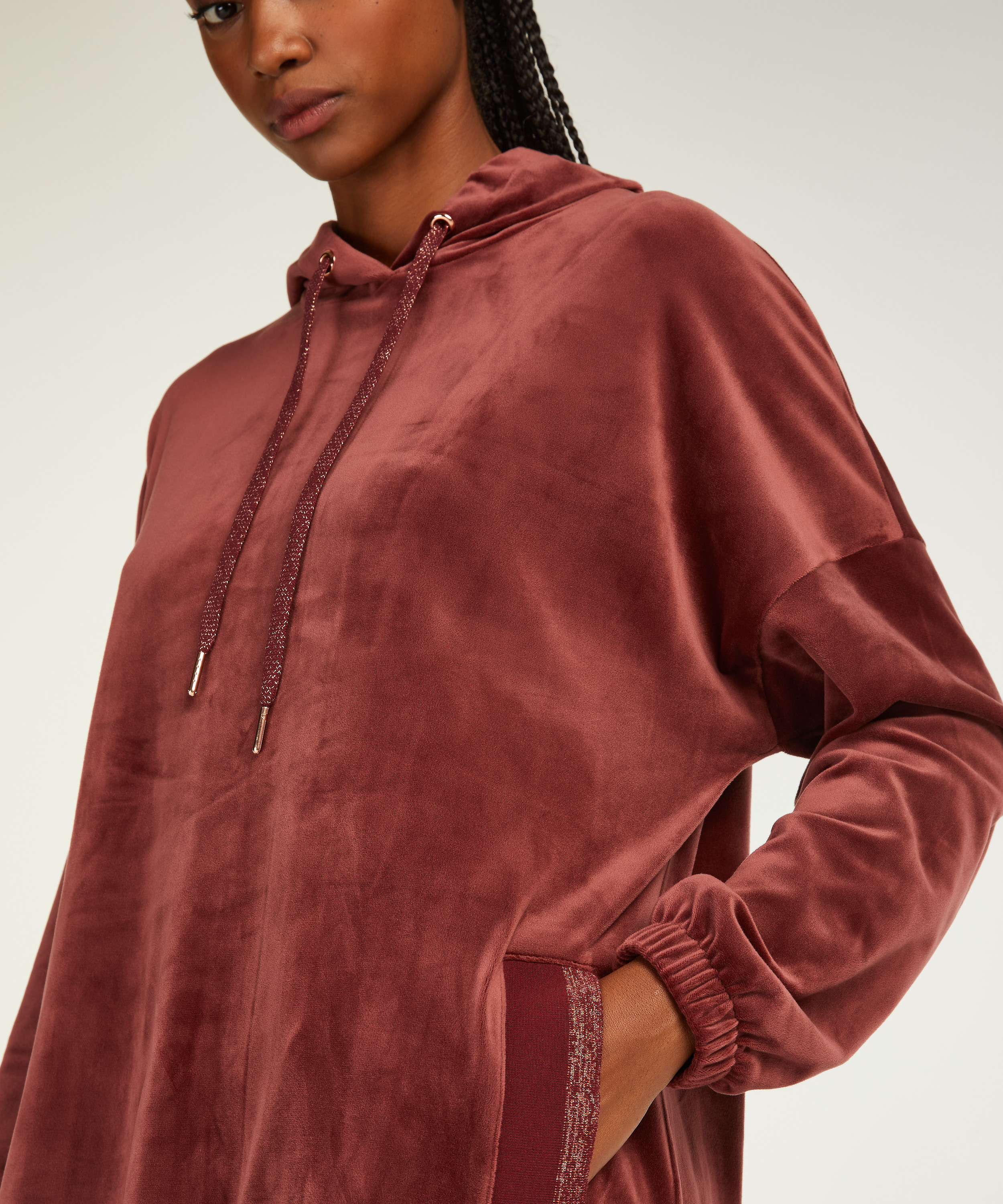 Velours Dress, Brown, main