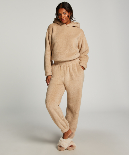 Joggingbukser Fleece Snuggle, Beige