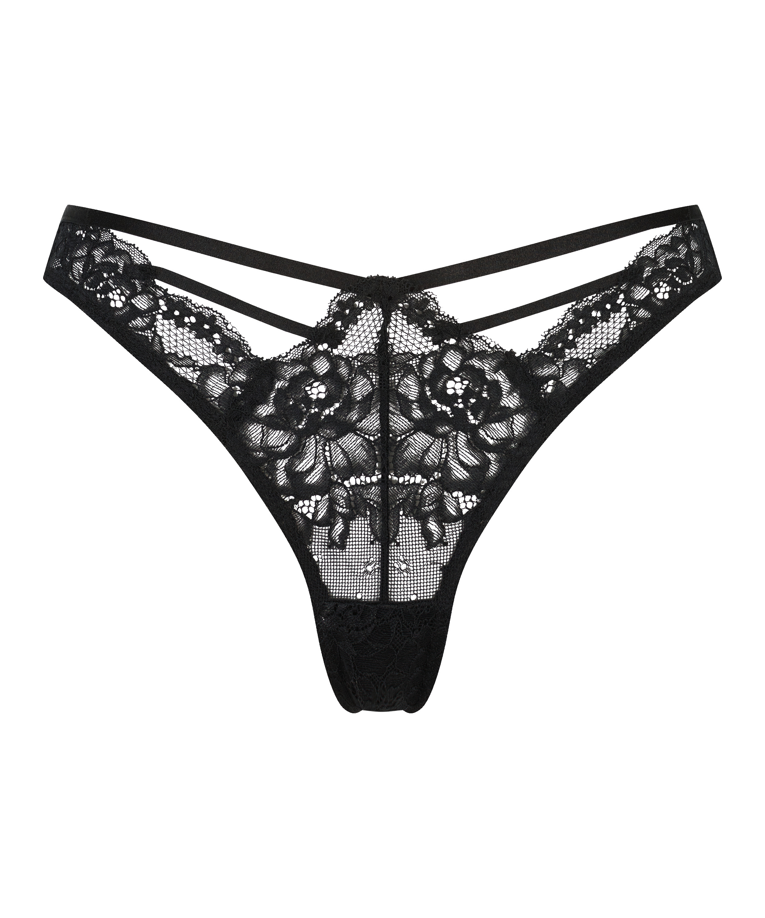 Brasiliansk trusse med høj udskæring Clara, sort, main