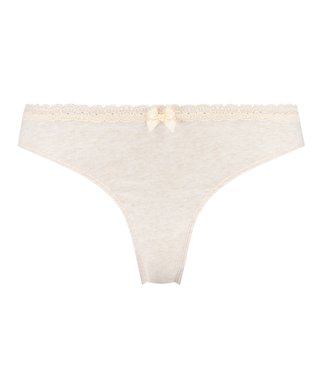 G-streng Bomuld, Beige